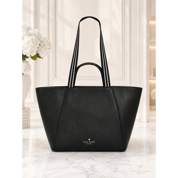 kate spade new york Handbags - Kate Spade New York Rosie Leather Tote Bag Black Pebbled Leather KA802